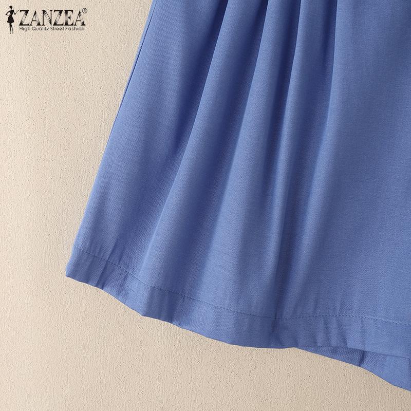 ZANZEA Women Summer Solid Color Loose Casual Short Pants
