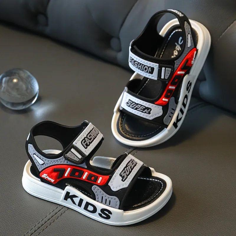 Adorable Cartoon-style Anti-slip Children's Sandals For Boys - Summer Children's Outdoor Beach Sandals