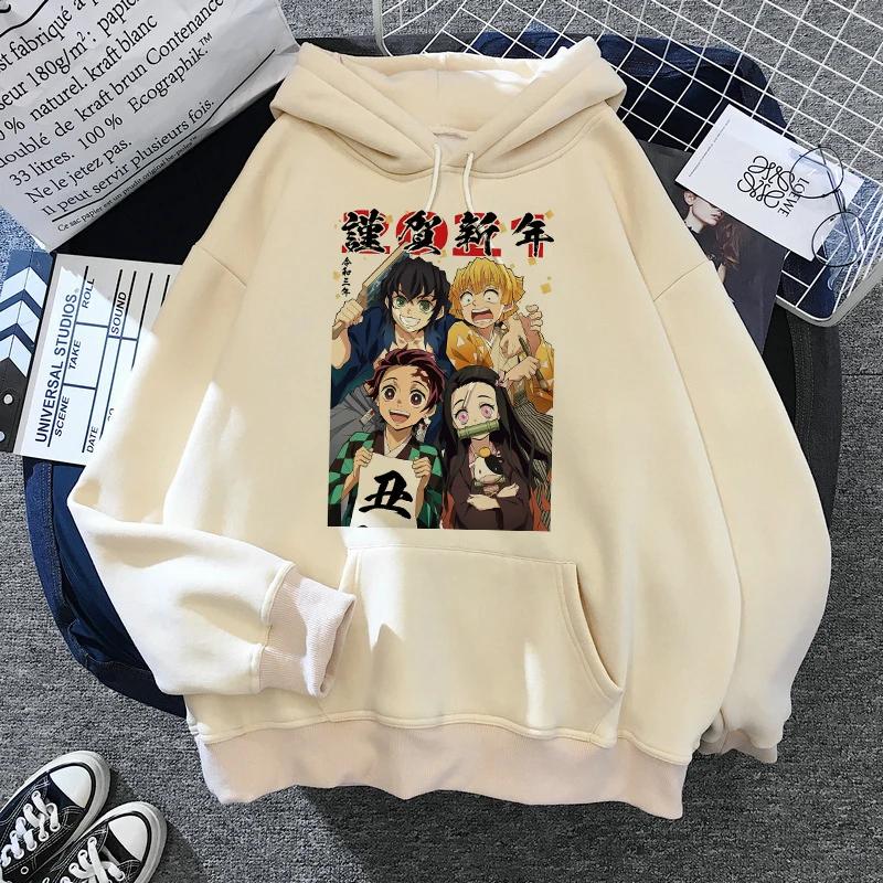 Kimetsu No Yaiba Manga Demon Slayer Hoodie Harajuku Japanese Animation Kawaii Sweatshirt Animation Tanjiro Kamado Nezuko