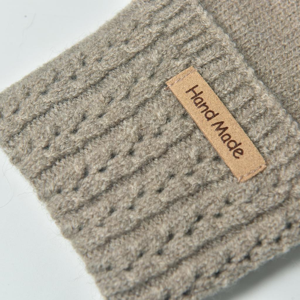 Knitted Gloves Women's Winter Warm Thickened Cycling Electric Vehicle Cotton Gloves Cold Touch Screen Woolen Gloves