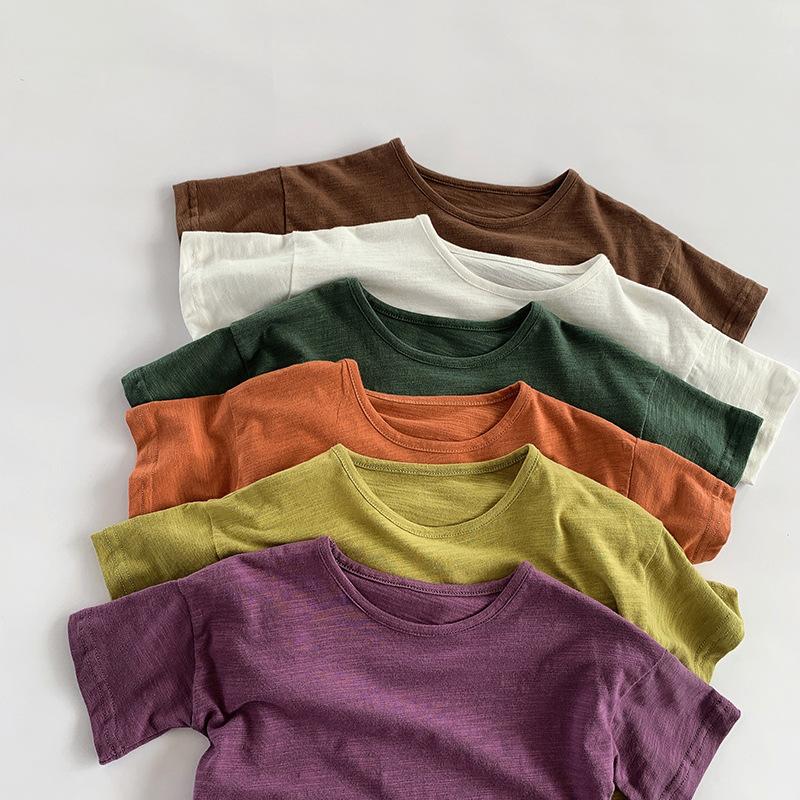 Short Sleeved T-shirt for Summer Boys and Girls Korean Versatile and Personalized T-shirt for Baby Tops Children's Clothing