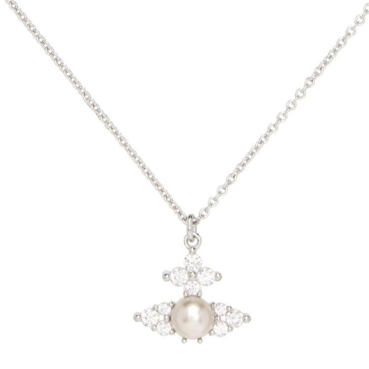 

Vivienne Westwood Feadora Pendant Brass Necklace Men necklace Silver 242314M145061 Basic Packaging-Dust Bag+Box
