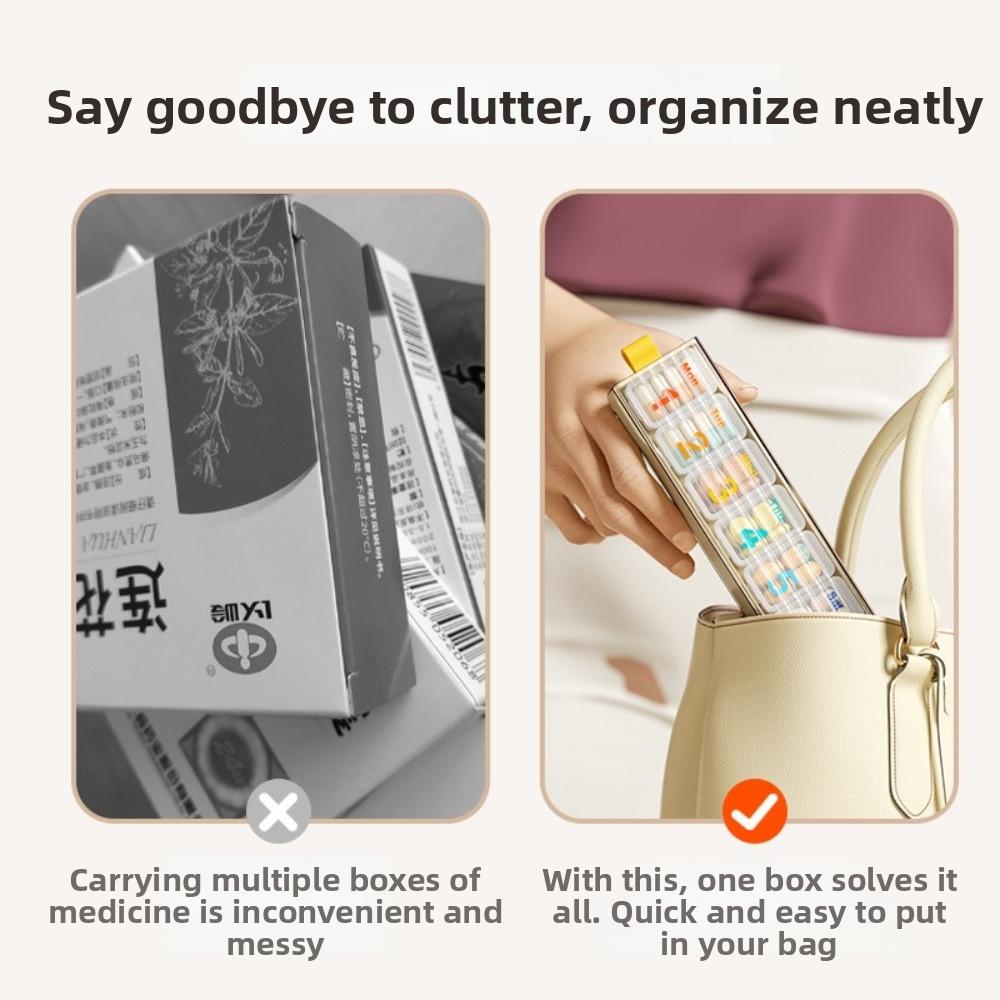 Clear Lid Vitamins Case Large Capacity Tablets Container New Pill Dispenser  Travel Use