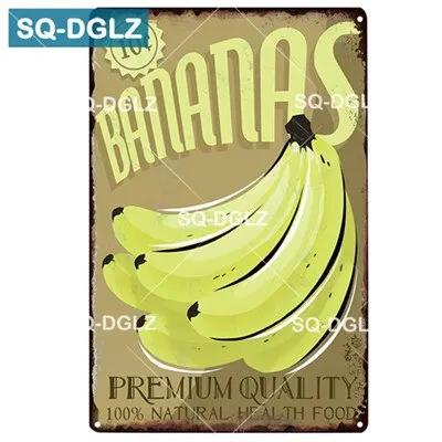 Vintage Lemon Fruits Metal Tin Sign Retro Bar Wall Decor Home Decor Art Poster Painting Plaques for Kitchen Cafe Pub