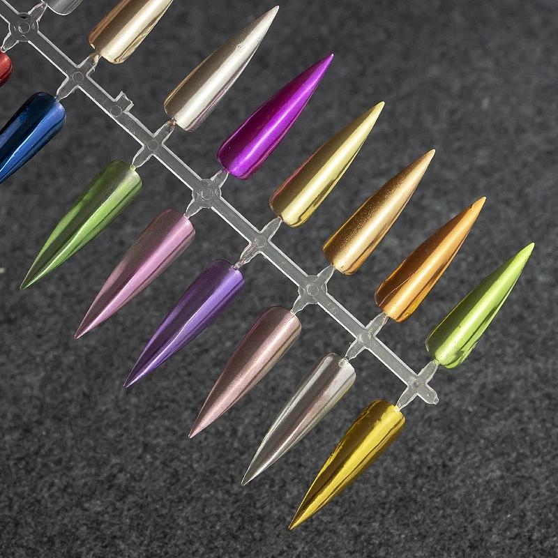 Nail Mirror Chrome Shimmer Glitter Holographic Colorful Dust Metallic Effect Pigment Powder For UV Gel Polish Nail Art Decoration