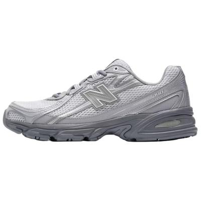 Nb 740 Comodo Tessuto alla Moda Pelle Sintetica Traspirante Leggero Scarpe da Corsa Basse Unisex Sneaker Bianco Grigio Chiaro U7408PL
