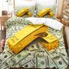 Dollar Bedding Set Single Twin Full Queen King Size Bed Set Aldult Kid Bedroom Duvetcover Sets 3D Print Money Dream Come True