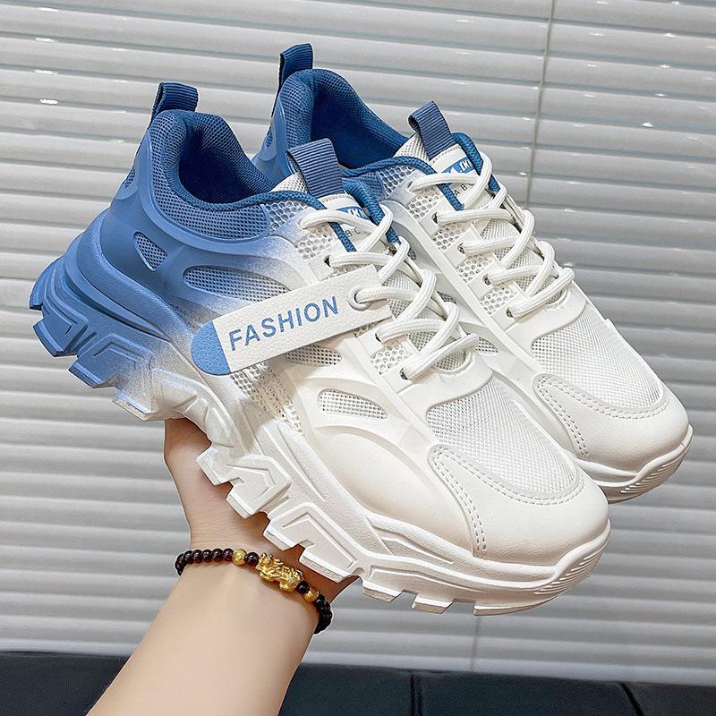 Daddy Shoes Ins Tide Spring New Mesh Breathable Thick Sole Heightening Leisure Sports