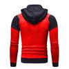 Men S Color Block Zip Up Hooded Slim Fit Fleece Sweatshirt