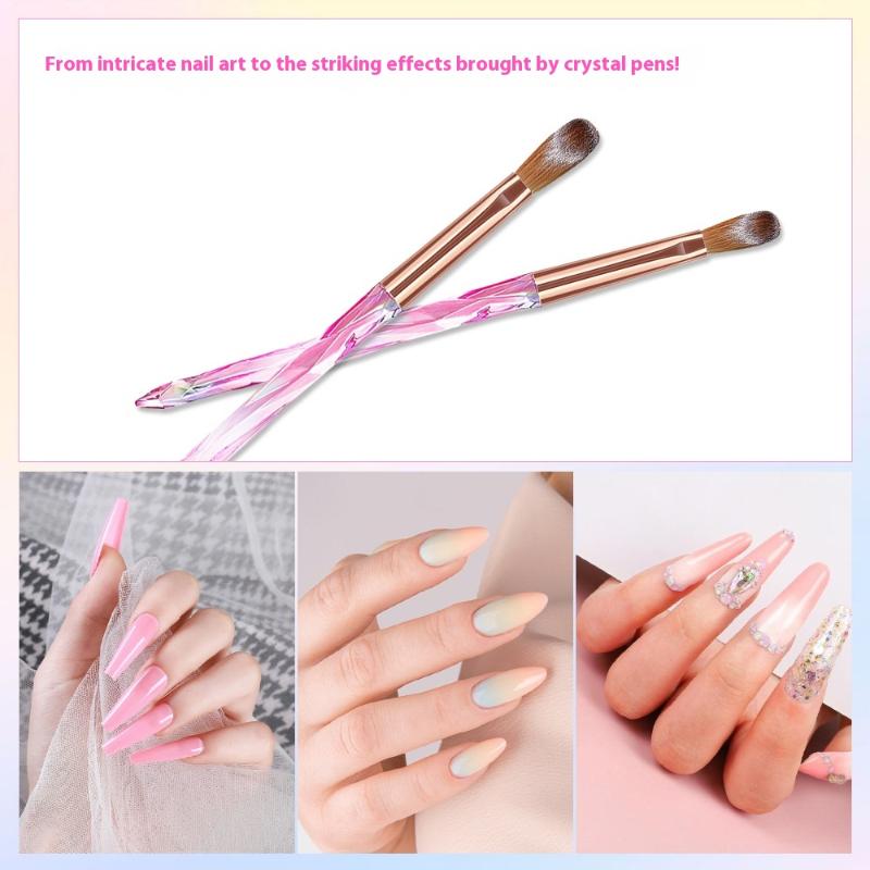 6-teiliges Acrylnagelbürsten-Set, Professionelle Nagelbürsten für Acrylanwendung Acrylpulver Nagelverlängerung und 3D-Nageldesign
