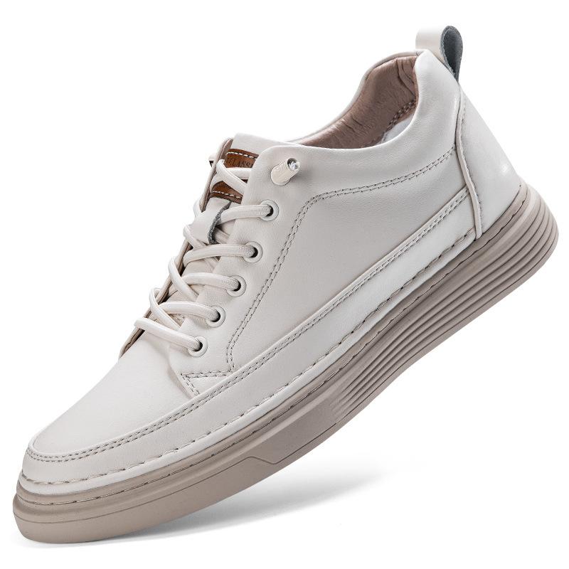 New invisible heightening shoes men's 6 breathable British style trend soft sole heightening 8 men's shoes sports and leisure board shoes