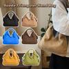 Large Capacity Suede Triangular Hand Bag Shoulder Bag Solid Color Tote Bag  Holiday