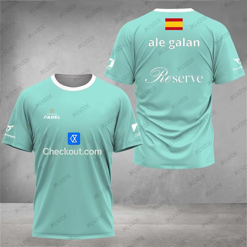 Kul Padel Pustende Kortermet Fitness T-skjorte Sommer Damer Menn Hurtigtørkende Gate O-hals T-skjorter Nye Padel Sports Unisex Topper