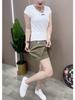 2026 Women's High Waist Slimming Cargo Shorts - Summer Style, Versatile, Elastic, Casual Hot Pants