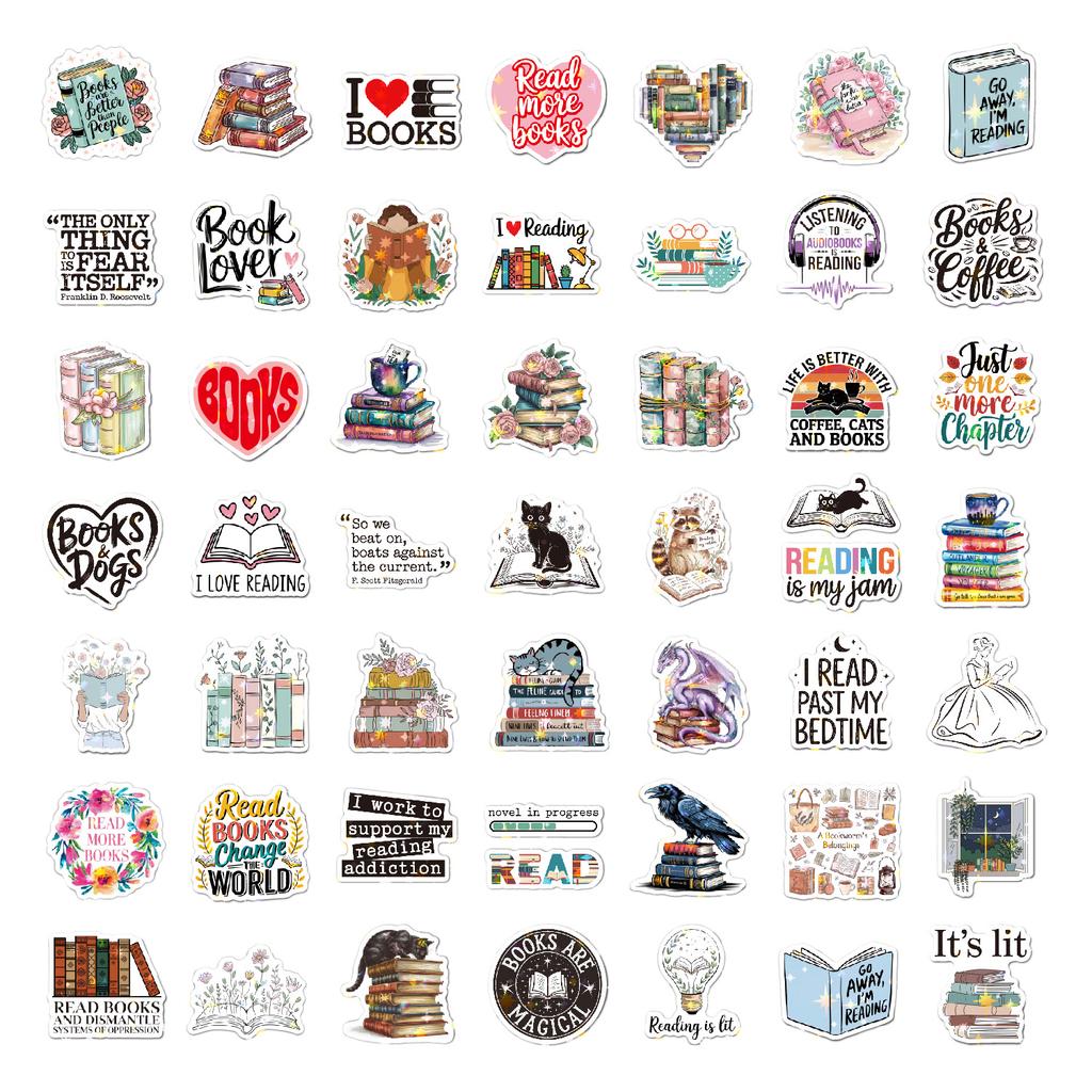 Laser Reading Stickers 50 Stars Shining Water Cup Tablet E-book Coffee Cup Reading Stickers