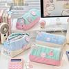 High-Capacity Cute Embroidered Pencil Case for Students