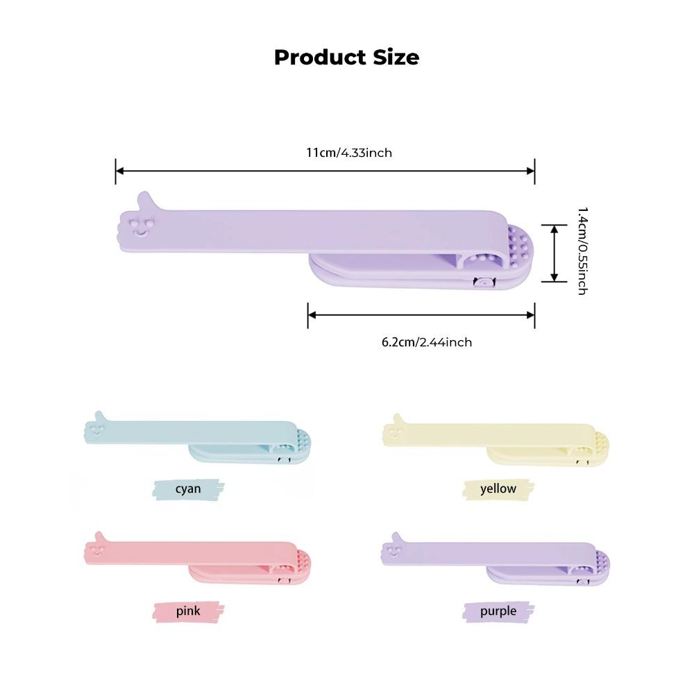 Portable Smart Bookmark Soft with Pen Slot Silicone Bookmark Automatically Follows Page Flipping Notebook Page Divider
