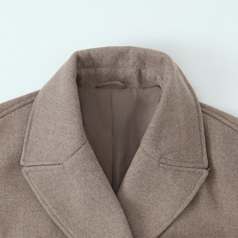 Spring Autumn Women Solid Double Breasted Trench Jackets Vintage Lapel Neck Long Sleeves Female Lady Outfits