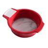 1Pcs Small Handheld Flour Strainer Red White Fine Mesh Rust Resistant Lightweight for Baking Bread Pizza Dough Cake Filter