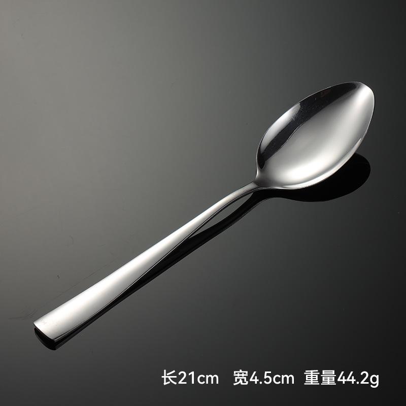 Stainless steel square handle western tableware knife fork spoon gift C007 multi-specification cloth wheel polishing steak knife