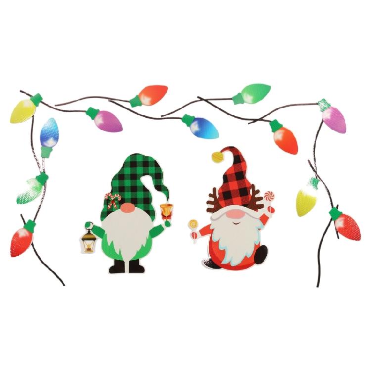 26pcs Christmas Reflective Car Magnets Set Gnome Light Bulb Magnets Magnetic 1