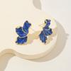 1 Pair Stud Earrings Maple Leaf Flower Women Earrings Smooth Surface Lightweight Ear Studs Jewelry Accessories
