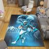 Christian McCaffrey Flannel Printed Carpet, Home Sofa Decoration for Living Room & Bedroom, Non‑Slip Play Flannel Floor Mat for Game Room