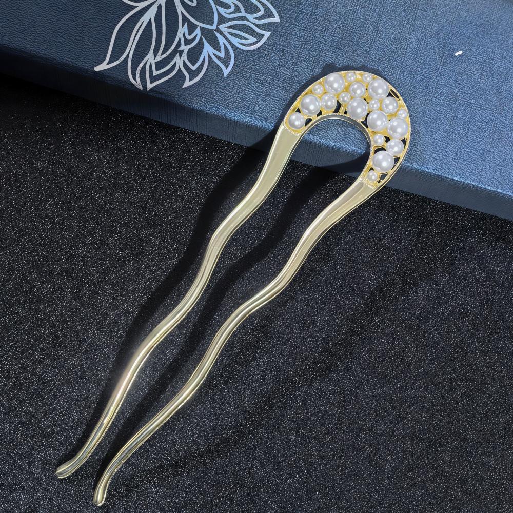 

Metal U-Shaped Hair Sticks Pearl Tassel Hair Fork Hair Clip French Hairpins Women Girl Hair Accessories Ornament Styling Tool