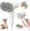 Dog Brush for Shedding, 2in1 Pet Hair Dryer Dog Grooming Brush with Removable Comb, Adjustable Temperature Speed, Portable Brush
