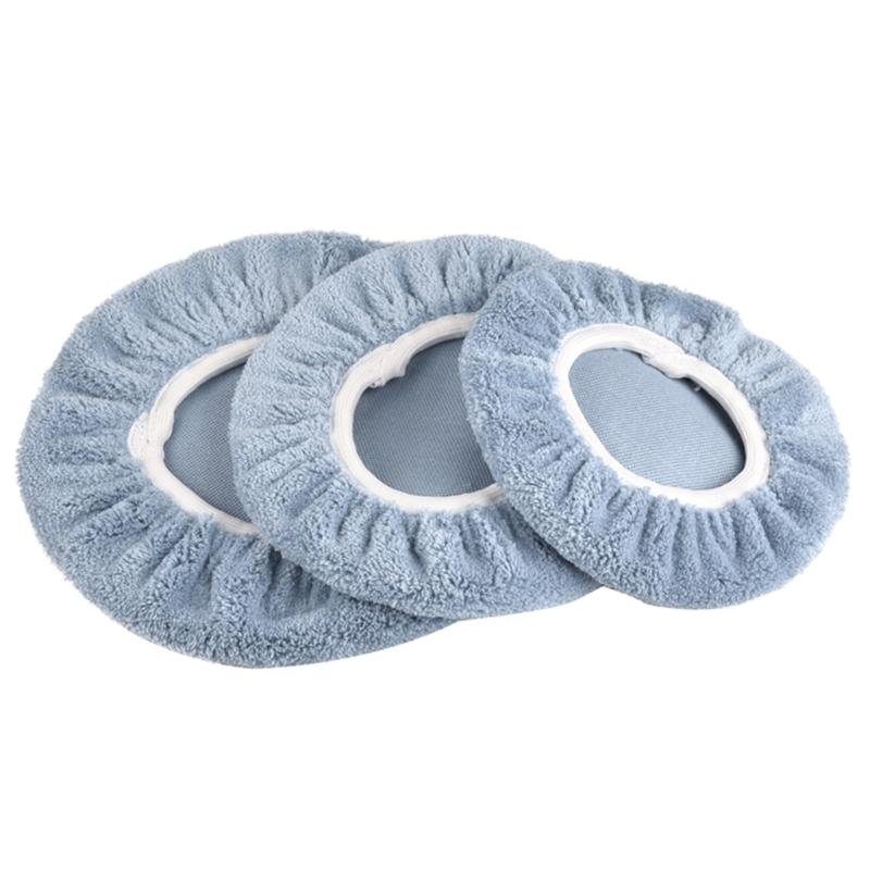 Pack of 10 Car Circular  Buffer Pads Lambskin & Microfiber Bonnet Car Polishing Pad set for Polishing Car & Furniture