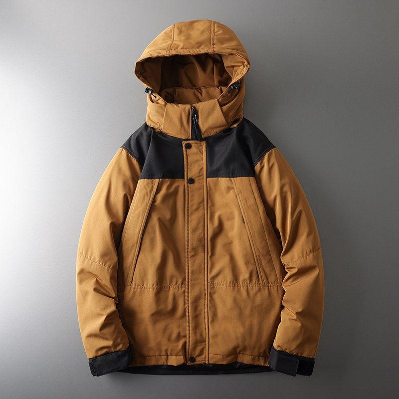 American Style Outdoor Shell Jacket Thickened Winter Cotton-Padded Jacket Workwear Yellow Xl/175
