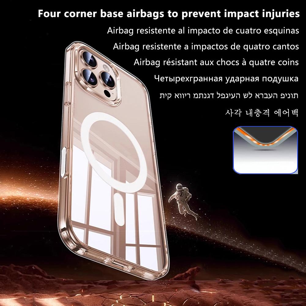 Magnetic Attraction Clear Case For 16 15 14 13 12 Mini 17 Air 11 Pro Max 7 8 Plus Xs Xr Se Magsafe Magnet Cover