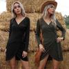 Women's Vintage V-Neck Slim Wrap Knitted Cardigan Dress