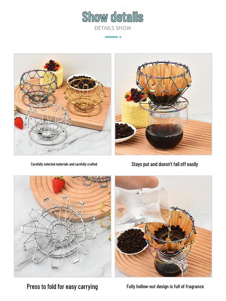 304 Stainless Steel Folding Nordic Pour Over Coffee Stand