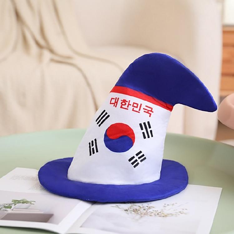 Funny Korean Flags Print Hat Adult Carnivals Party Hat Dress Up Carnivals Hat
