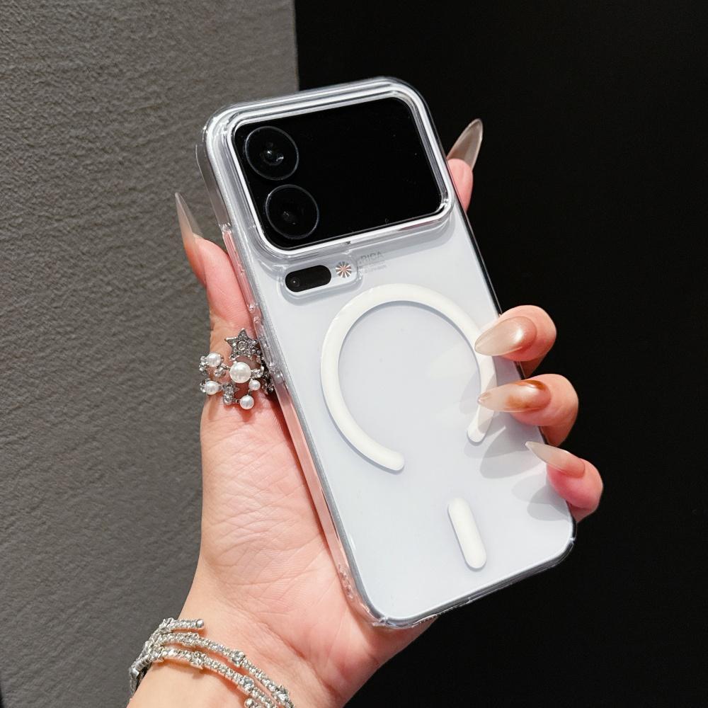 

Ultra-thin Clear Hard PC Hit Color Magnetic Phone Case For Xiaomi Mi 17 Pro Max 17Pro For Magsafe Wireless Charge Cover Xiaomi 17