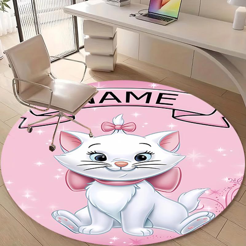 Personalized M-Marie Round Chair Office Rug - Perfect for Mat, Office Chair & More - Ideal Gift for Birthdays and Holidays