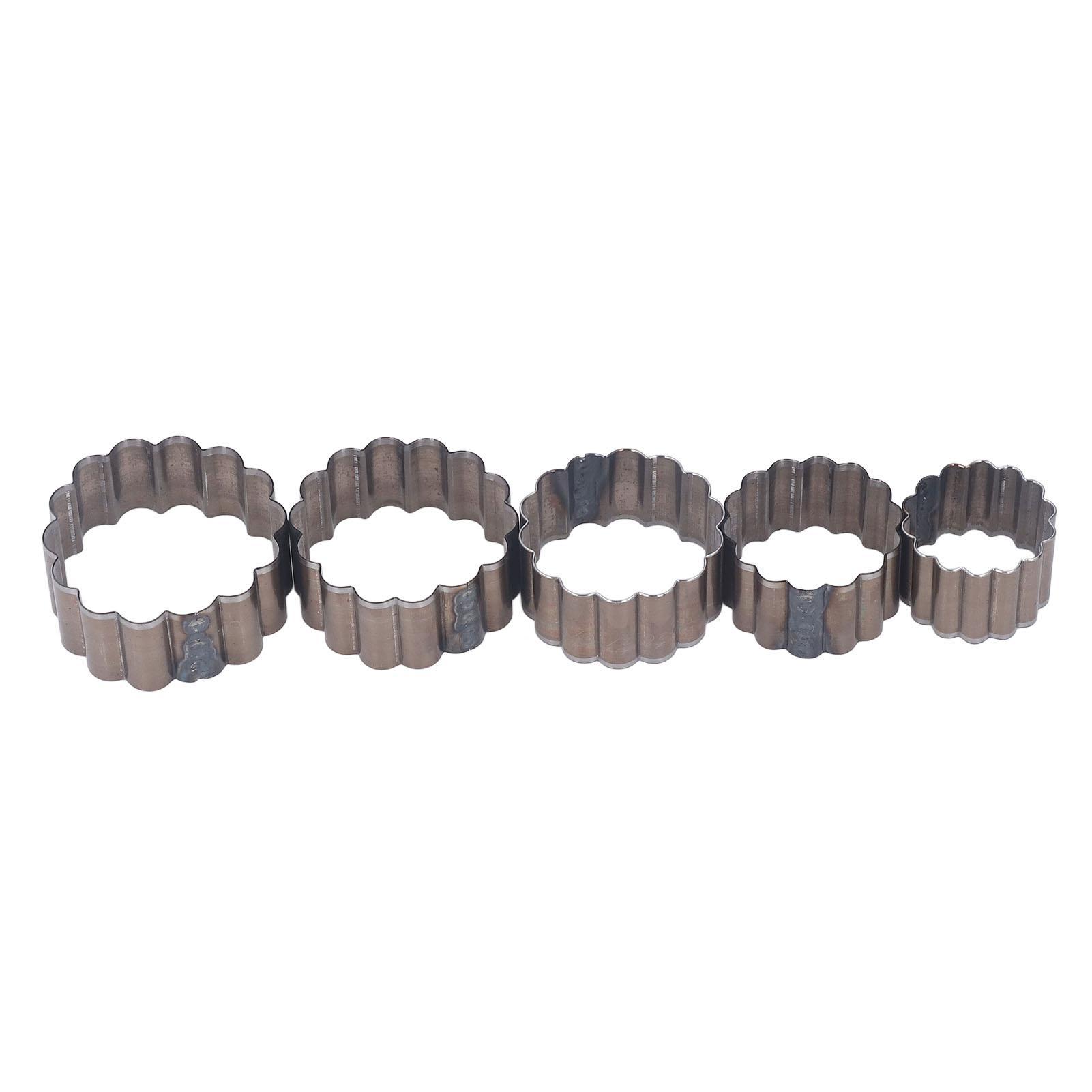 5PCS Leather Cutting Dies Alloy Steel Flower Shape Manual Punching Die Set For DIY Art Handicrafts коричневый