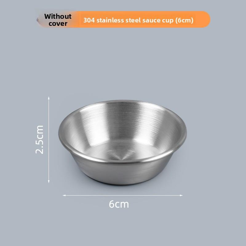 304 Stainless Steel Portable Dipping Sauce Box for Barbecue Mini Seasoning Container