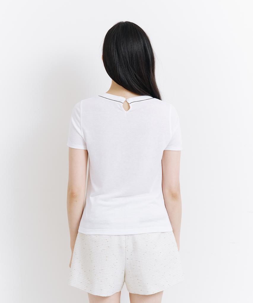 Lapineatteullie Basic Sheer T-Shirt White