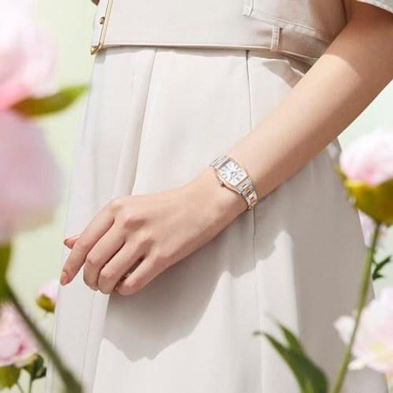 Seiko Watch LUKIA SSVW230 Ladies Wristwatch Grow Series Made Japan Solar Radio-Controlled Date Calendar Silver Pink Gold White Dial Stainless Steel