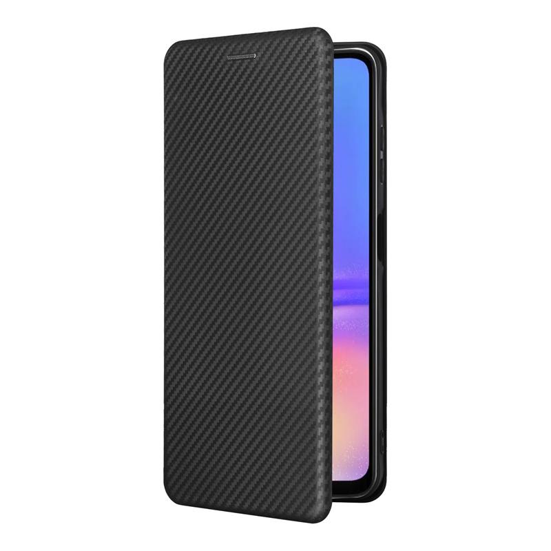 Für Samsung Galaxy A06 Hülle Kartenfach Carbonfaser Magnetische Skin Lederhülle Für Galaxy A06 Stoßfeste Handyhülle