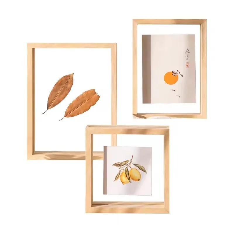 Double-sided Insert Photo Frame Acrylic Photo Frame Creative Transparent Leaf Specimen Display Photo Frame Home Decoration
