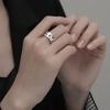 New Arrival Retro Concave Hollow Stars 925 Sterling Silver Personality Fashion Temperament Exquisite Opening Rings TYB187
