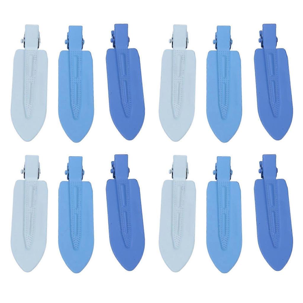 30PCS Leaf Shape Hair Duck Clips Hair Fixing Creaseless Barrettes Hair Styling Accessories for Makeup Blue