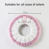 1 Packung genähte Farbe tragbare gestrickte Toilettenmatte verdickte waschbare Frostschutz-Toilettenabdeckung verdickte gestrickte O-Typ-Universal