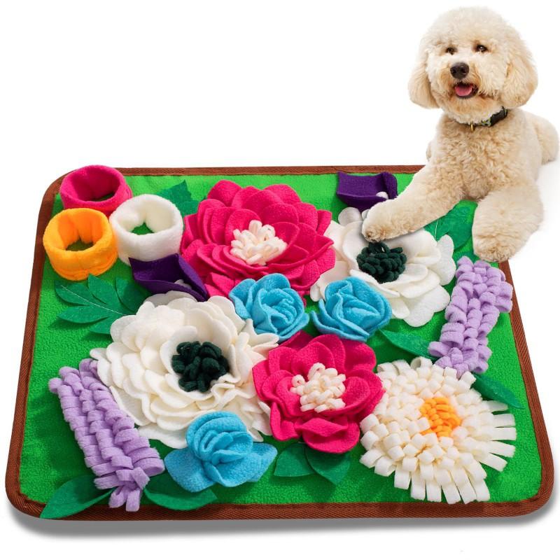 Interactive Snuffle Mat Dogs - Slow Feeder Puzzle Toy Small Medium Breeds Non-Slip Portable Treat Dispensing Pad In