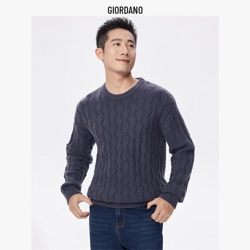 Giordano Men s Retro Cable Knit Sweater L