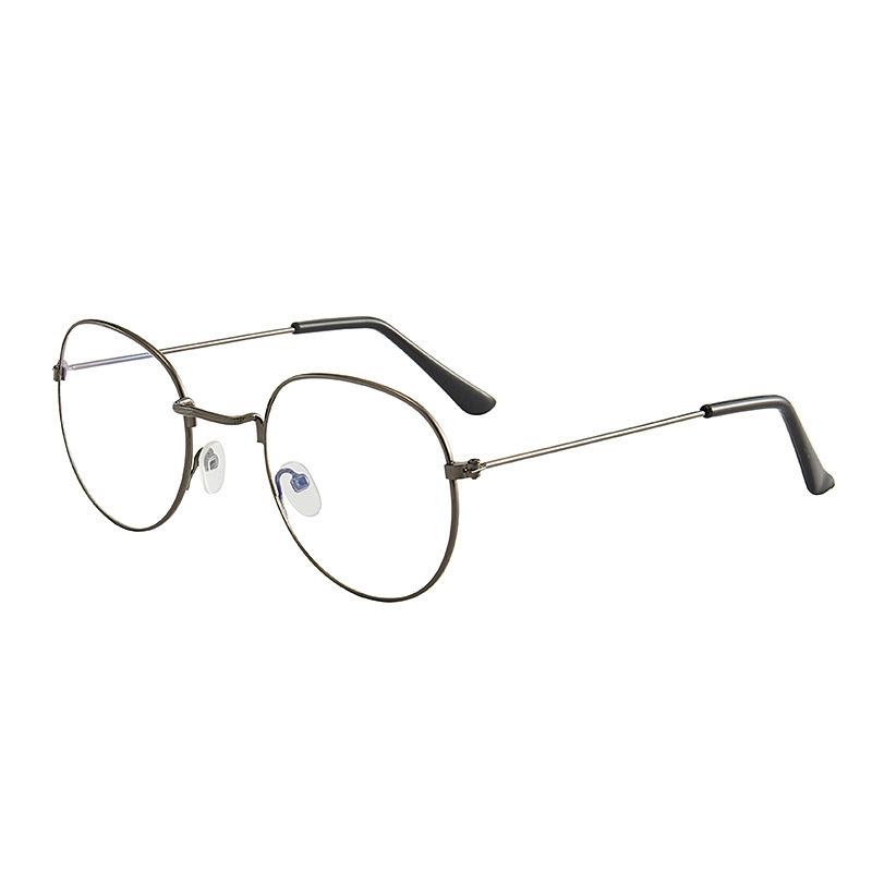 Retro Round Flat Glasses Are Trendy For Men And Women, The Same Horizontal Glasses Frame, Simple Design