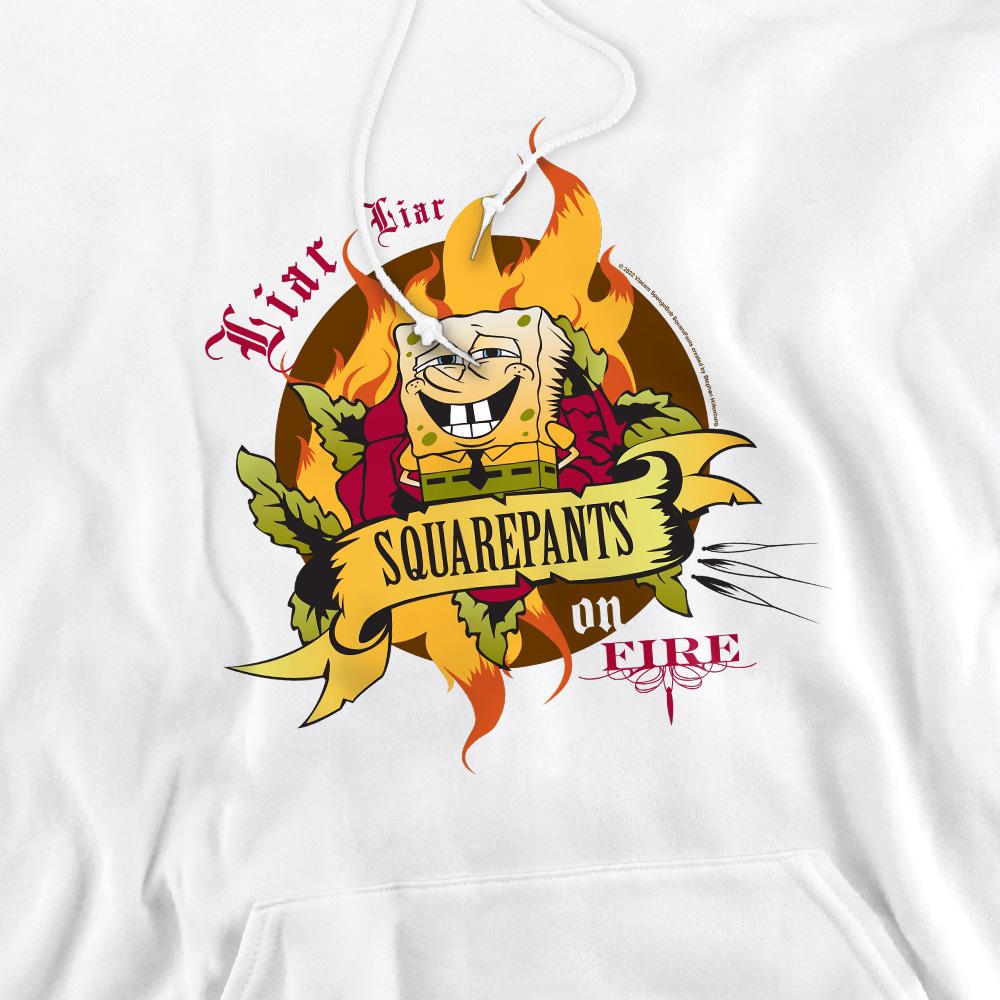 SpongeBob SquarePants Mens Liar Liar Pants On Fire Hoodie
